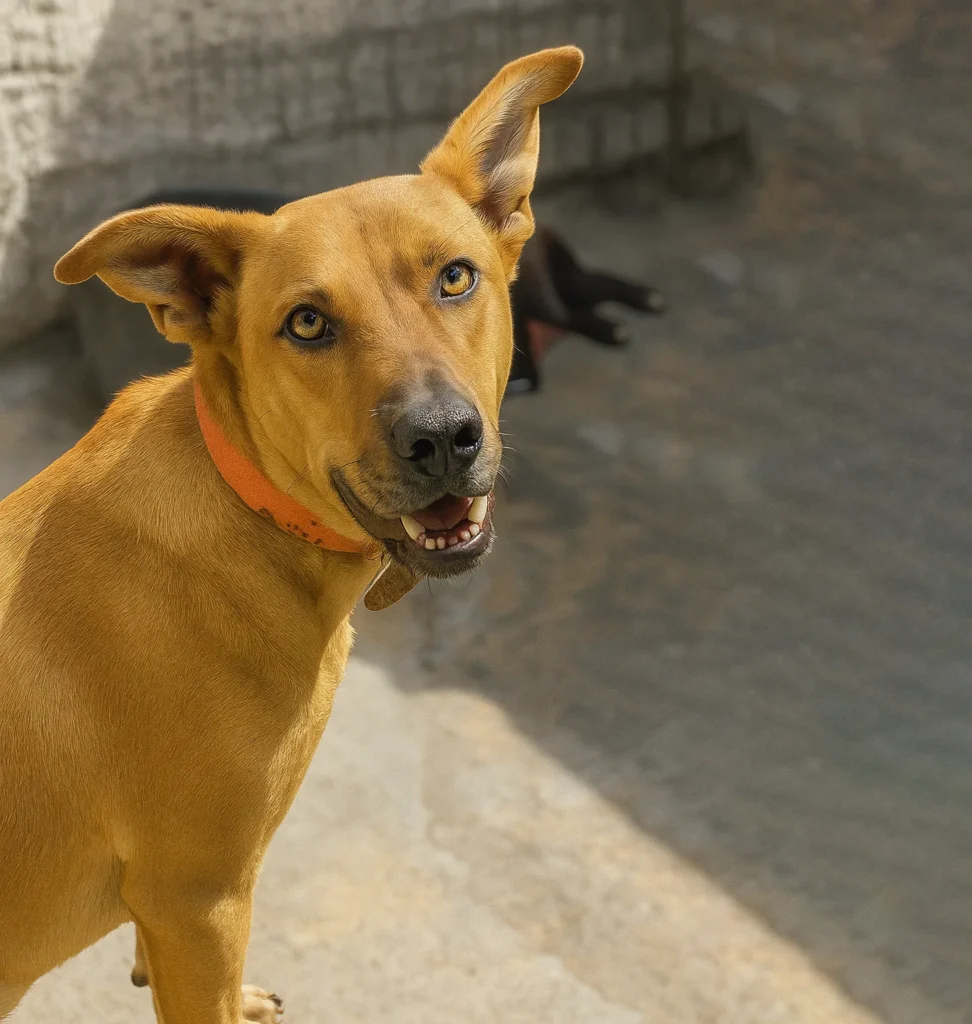 Foto de Lorena, cão para adoção no Projeto Anjos de Patas.